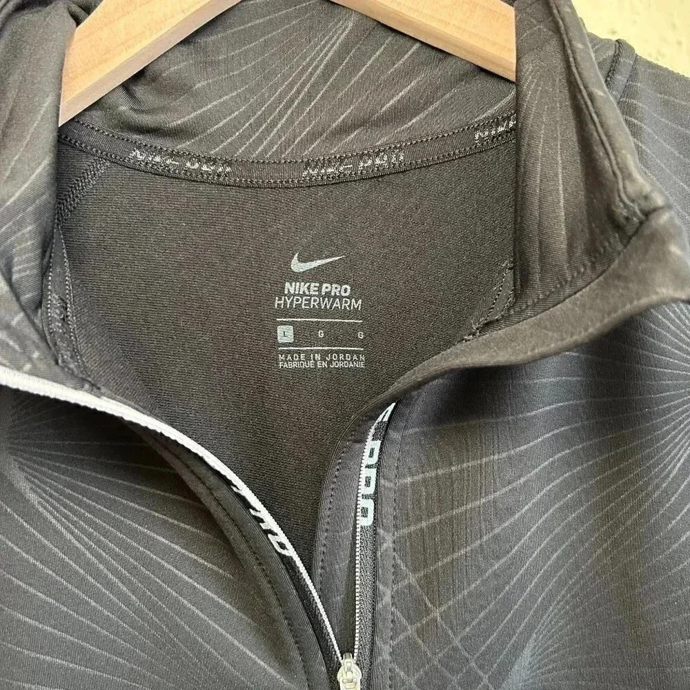 NIKE PRO HYPERWARM DRI FIT HALFZIP BLACK L - Picture 3 of 5